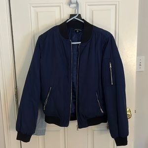 Navy Blue Bomber Jacket